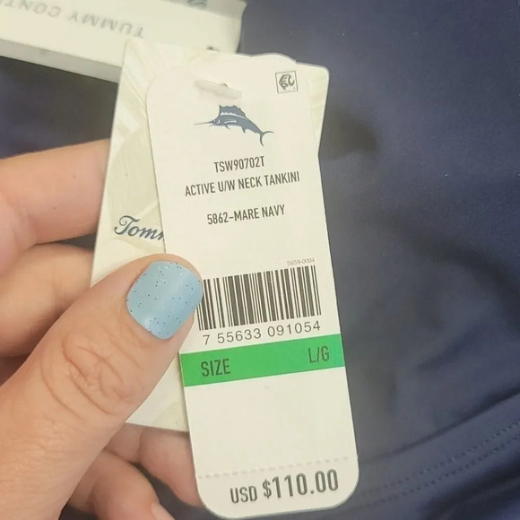 Tommy Bahama Active U/W Neck Tankini - Picture 2 of 9